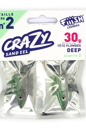 Têtes Plombées Crazy Sand Eel - Taille 150 Authentique